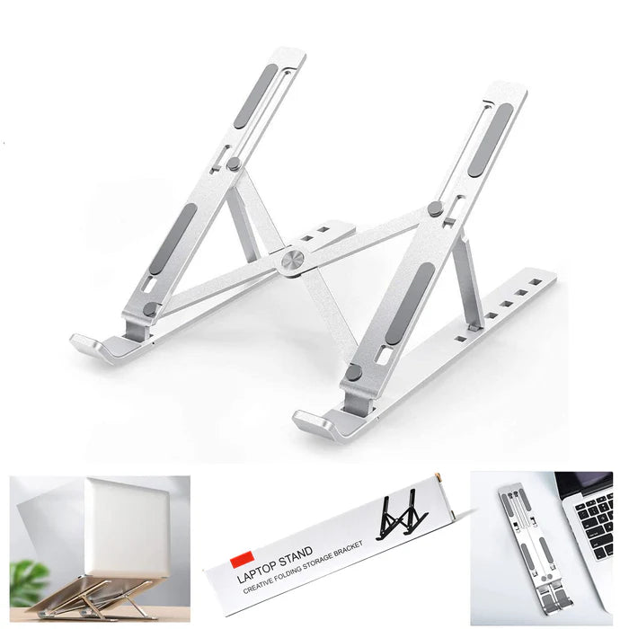 Laptop Stand for Desk | Metal Portable Laptop Stand, with 6 Adjustable Angles